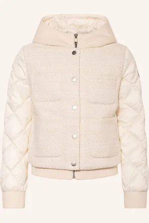 Moncler Daunenjacke Im Materialmix weiss