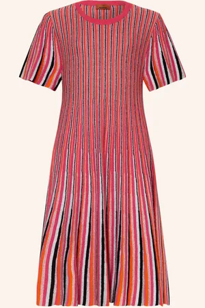 Missoni Strickkleid Mit Glitzergarn pink