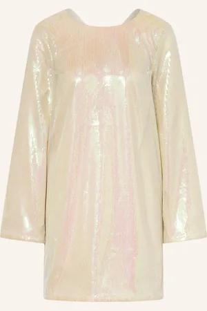 Envii Kleid Ennova Aus Pailletten beige