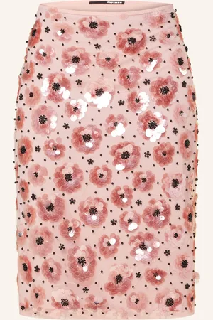 ROTATE Rock Mit Schmucksteinen Und Pailletten rosa