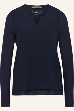Smith & Soul Blusenshirt Im Materialmix blau