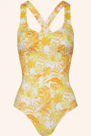 Vilebrequin Badeanzug Tahiti Flowers gelb
