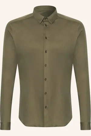 MOS MOSH Gallery Jerseyhemd Marco Extra Slim Fit gruen