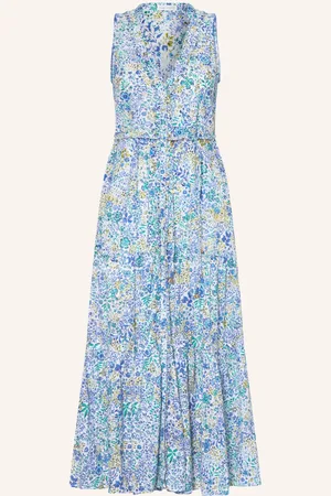 POUPETTE ST BARTH Strandkleid Nana Aus Lochspitze blau