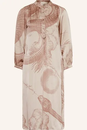 FRIENDLY HUNTING Seidenkleid beige