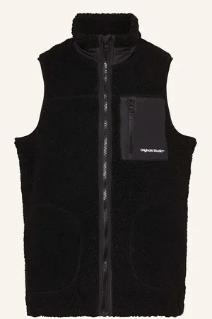 JACK & JONES Teddyfell-Weste Im Materialmix