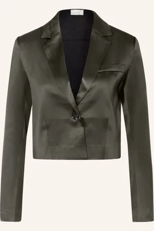 Envii Cropped-Blazer Enstefane Aus Satin gruen