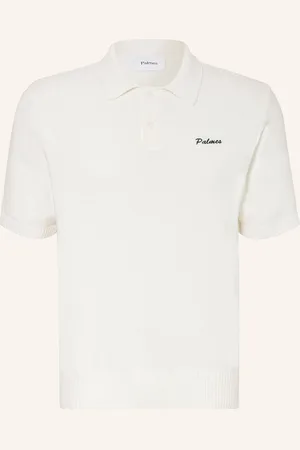 Palmes Strick-Poloshirt Marco weiss