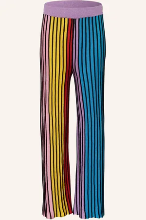 Stella McCartney Strickhose Mit Glitzergarn rot