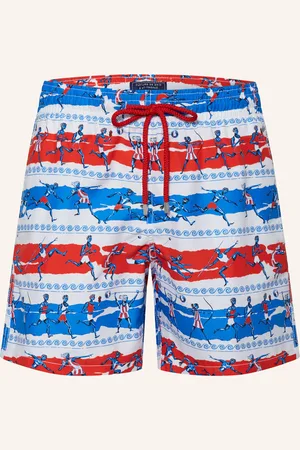 Vilebrequin Badeshorts Olympics 2024 weiss