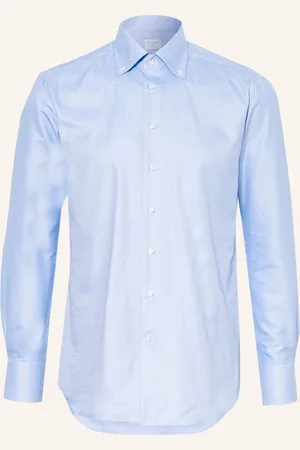 ARTIGIANO Piqué-Hemd Classic Fit blau