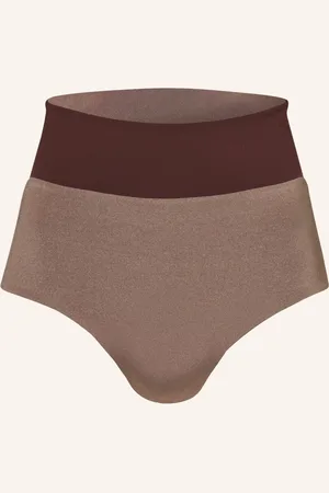MYMARINI High-Waist-Bikini-Hose Shine Zum Wenden Mit Uv-Schutz 50+ braun
