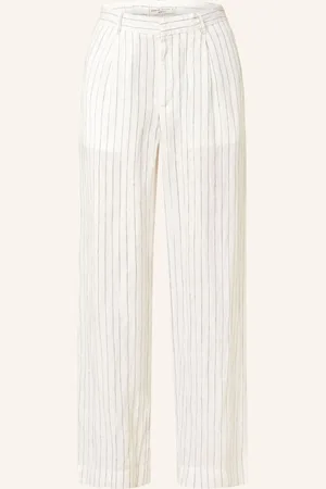 Gina Tricot Leinenhose weiss