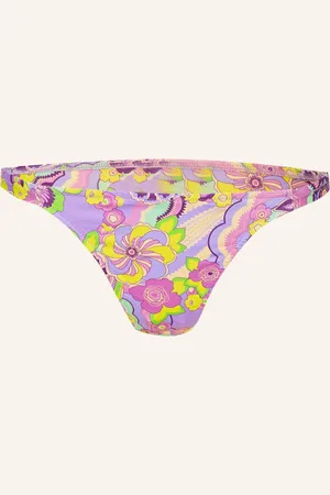 Vilebrequin Brazilian-Bikini-Hose Rainbow Flowers lila