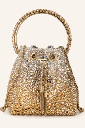 Jimmy Choo Handtasche Bon Bon Bucket Mit Schmucksteinen gold