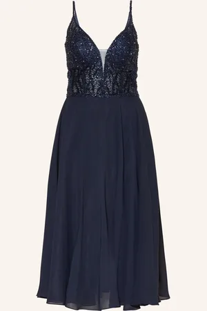 hey kyla Cocktailkleid Mit Pailetten Und Schmucksteinen blau