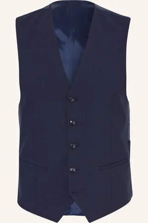 Club of Gents Anzugweste Cg Carlton Extra Slim Fit blau