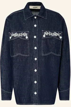 ROUGH. Jeans-Overshirt blau