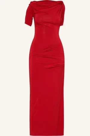 Jacquemus Abendkleid La Robe Drapeado rot
