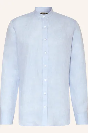 Arido Trachtenhemd Regular Fit Mit Stehkragen blau