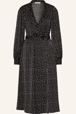 MSCH Wickelkleid Mschhanalisa Myrina Aus Satin schwarz