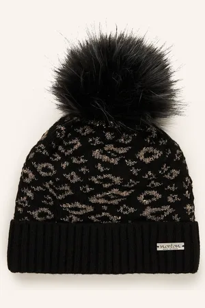 Norton Mütze Mit Kunstpelzbommel Und Glitzergarn schwarz