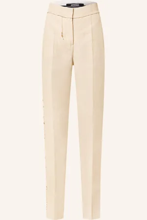 Jacquemus Hose Le Pantalon Tibau Brode Mit Leinen weiss