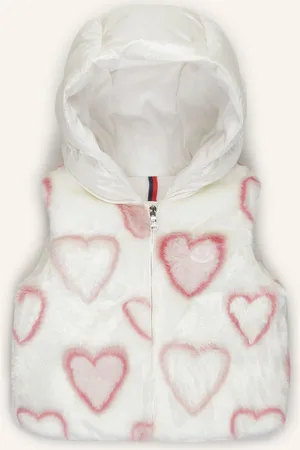 Moncler Kunstfell-Weste Adolis weiss