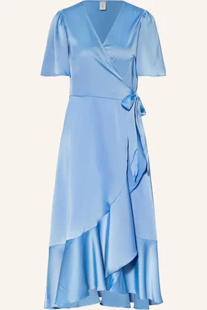 Y.A.S Wickelkleid Aus Satin blau