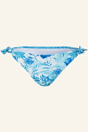 Vilebrequin Basic-Bikini-Hose Tahiti Flowers blau