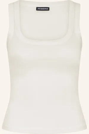 Jacquemus Top Le Debardeur Gros Grain weiss