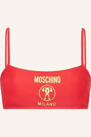 Moschino Bustier-Bikini-Top rot