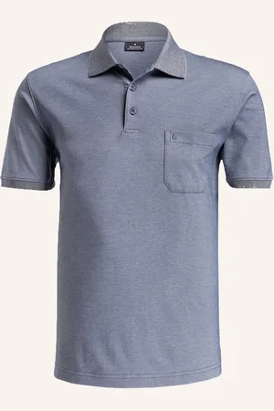 Ragman Piqué-Poloshirt lila