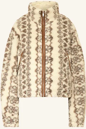 Marant Etoile Teddyfell-Jacke Mackensy weiss