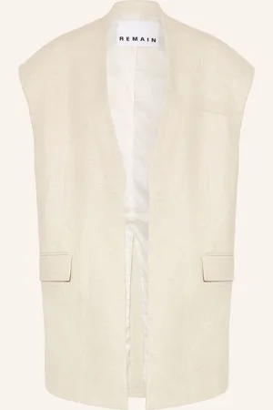 REMAIN Oversized-Weste Aus Leinen beige