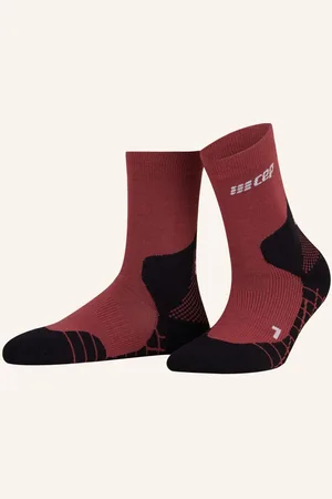 CEP Trekking-Socken Light Merino Compression - Mid Cut rot