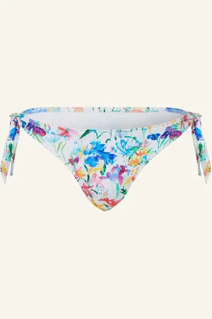 Vilebrequin Triangel-Bikini-Hose Happy Flowers blau
