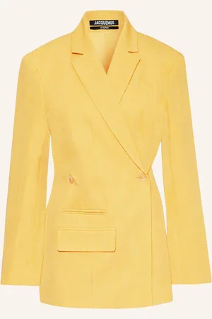Jacquemus Blazer La Veste Tibau Mit Leinen gelb