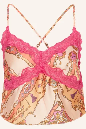 LOVE Stories Schlaftop Parker Aus Satin pink