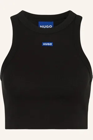Hugo Blue Cropped-Top Baby Tank