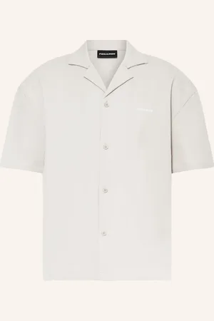 Pegador Resorthemd Troy Comfort Fit Mit Plissees grau