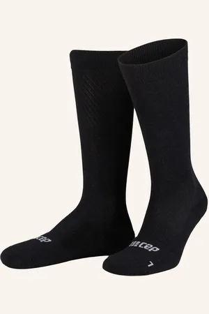 CEP Socken Flight Compression Mit Merinowolle schwarz