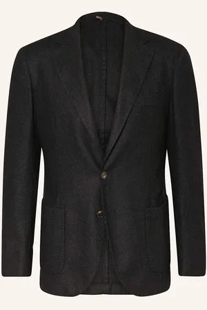Biagio Santaniello Flanellsakko Slim Fit grau