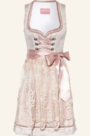 KRÜGER Krüger Dirndl Marielena Mit Schmucksteinen Und Spitze rosa