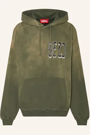 032c Oversized-Hoodie Spliced gruen