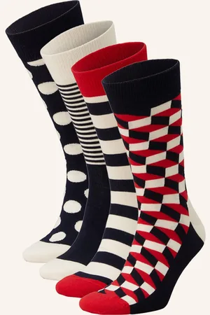 Happy Socks 4er-Pack Strümpfe Classic Navy Mit Geschenkbox blau