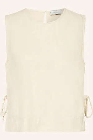 Neo Noir Top Svetlana Mit Leinen beige