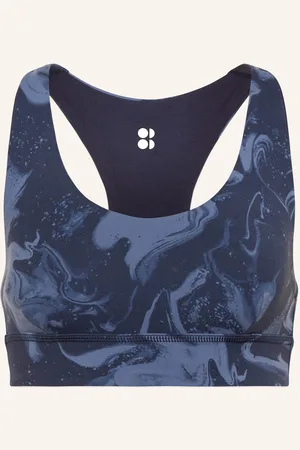 Sweaty Betty Sport-Bh Super Soft Reversible Yoga Zum Wenden blau