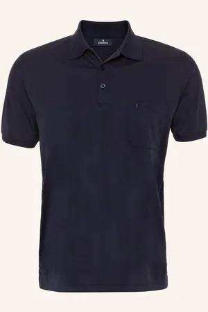 Ragman Piqué-Poloshirt blau