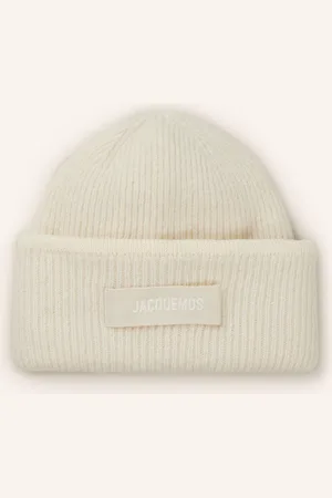 Jacquemus Mütze Le Bonnet Gros Grain Mit Alpaka weiss